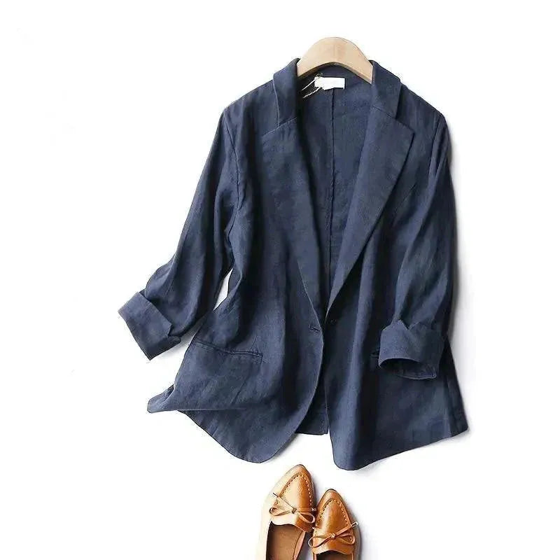 Women's Lightweight Summer Blazer with Button Closure