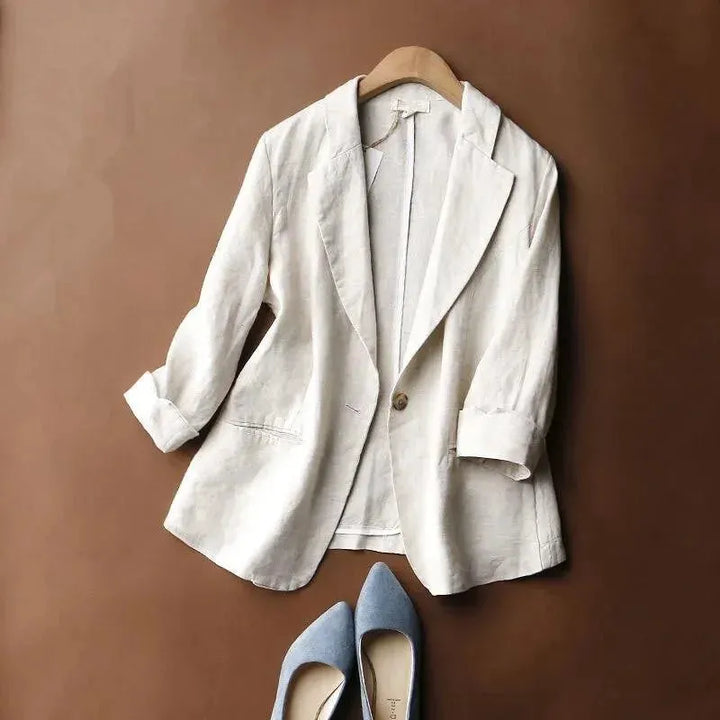 Women's Lightweight Summer Blazer with Button Closure