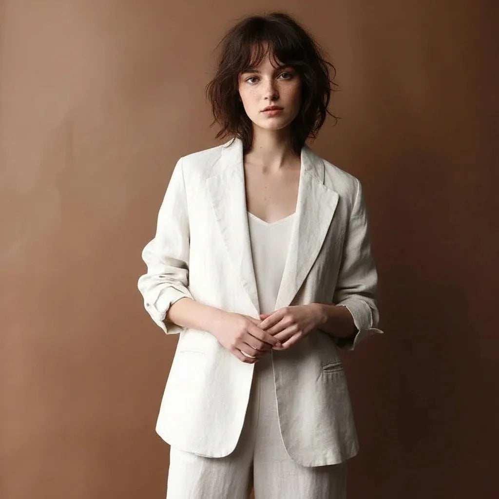 Women's Lightweight Summer Blazer with Button Closure
