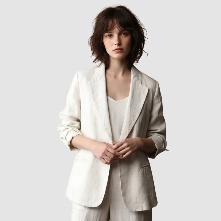 Women's Lightweight Summer Blazer with Button Closure