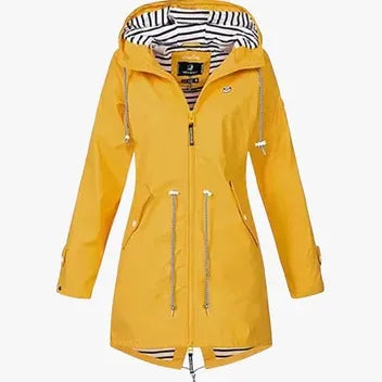 Women's Lightweight Waterproof Jacket with Zip-Up
