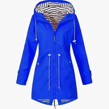 Women's Lightweight Waterproof Jacket with Zip-Up