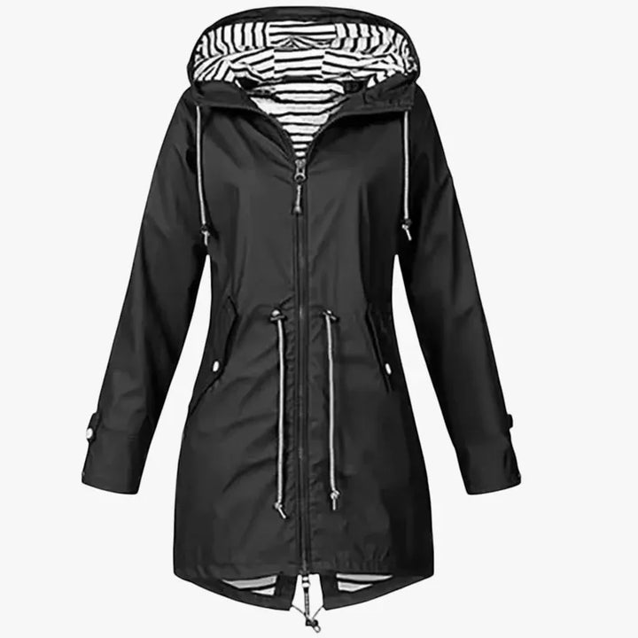 Women's Lightweight Waterproof Jacket with Zip-Up