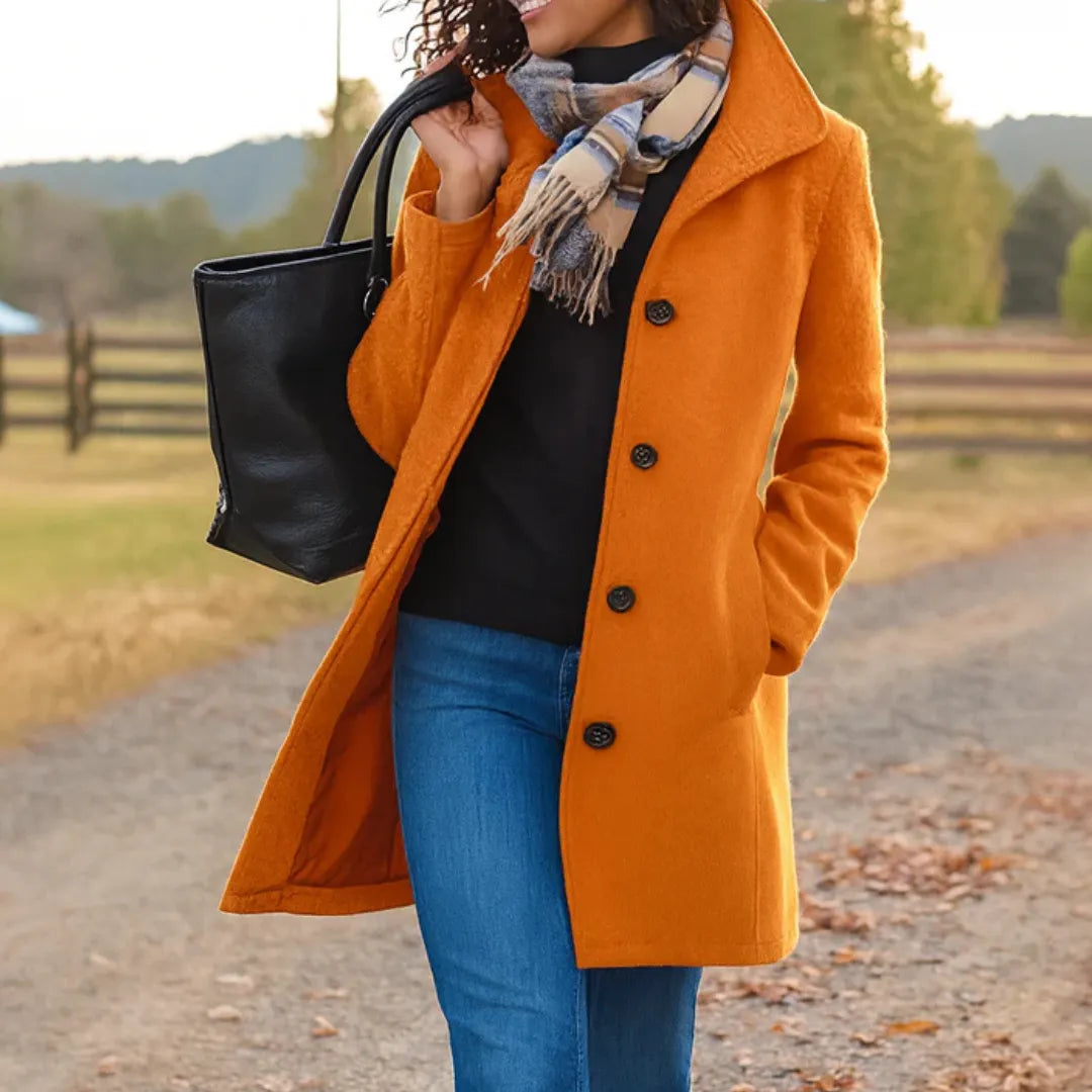 Women's Long Casual Coat with Pockets