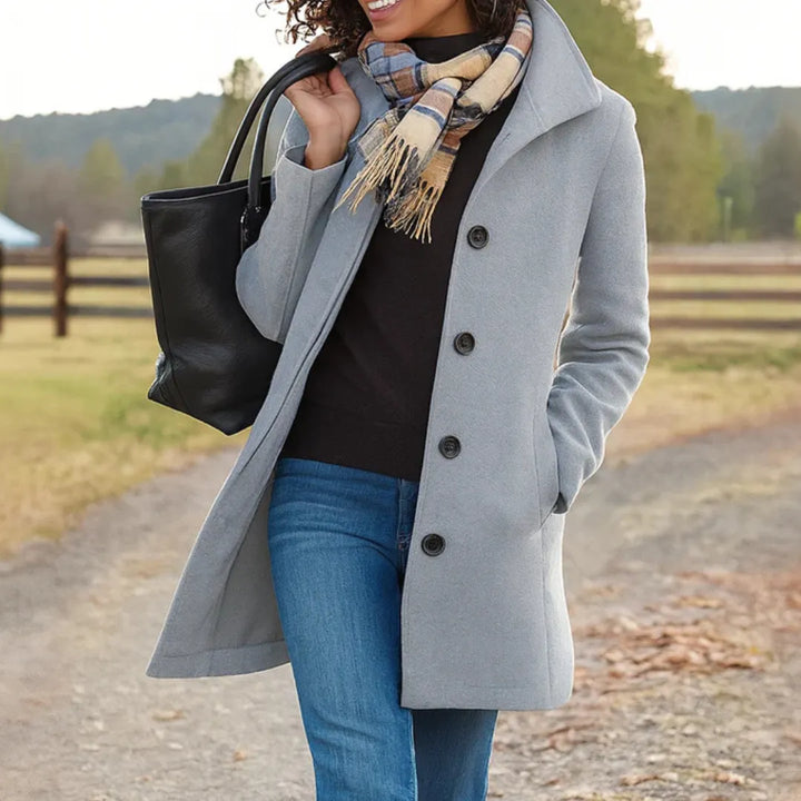 Women's Long Casual Coat with Pockets