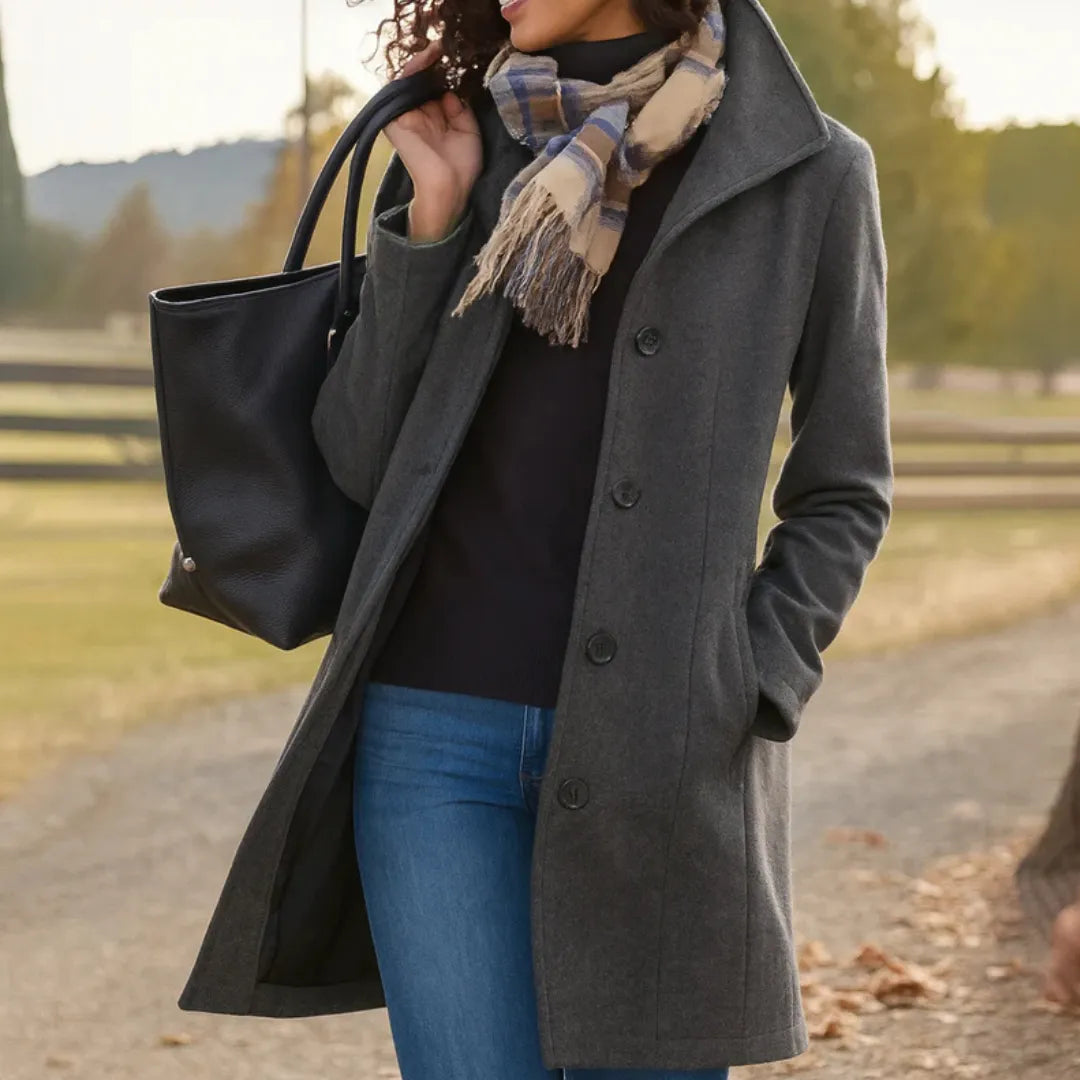 Women's Long Casual Coat with Pockets