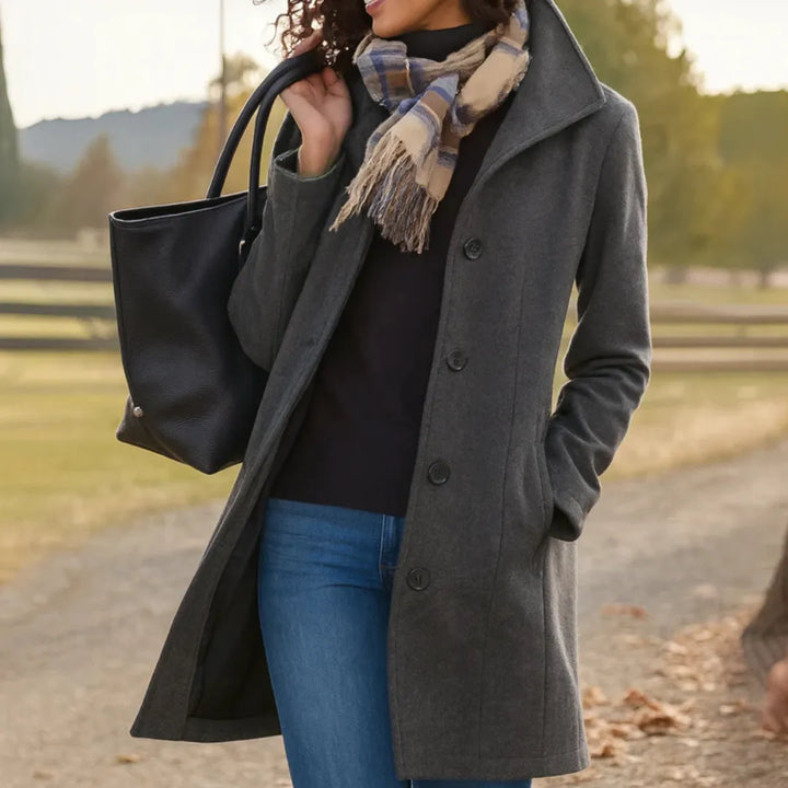 Women's Long Casual Coat with Pockets