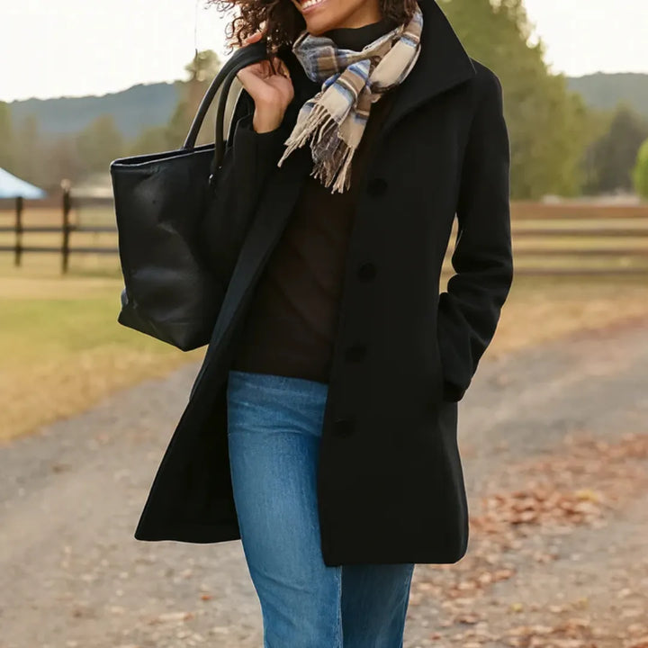 Women's Long Casual Coat with Pockets