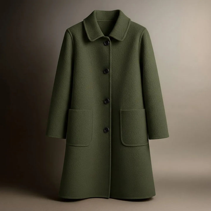 Women's Long Casual Coat with Side Pockets