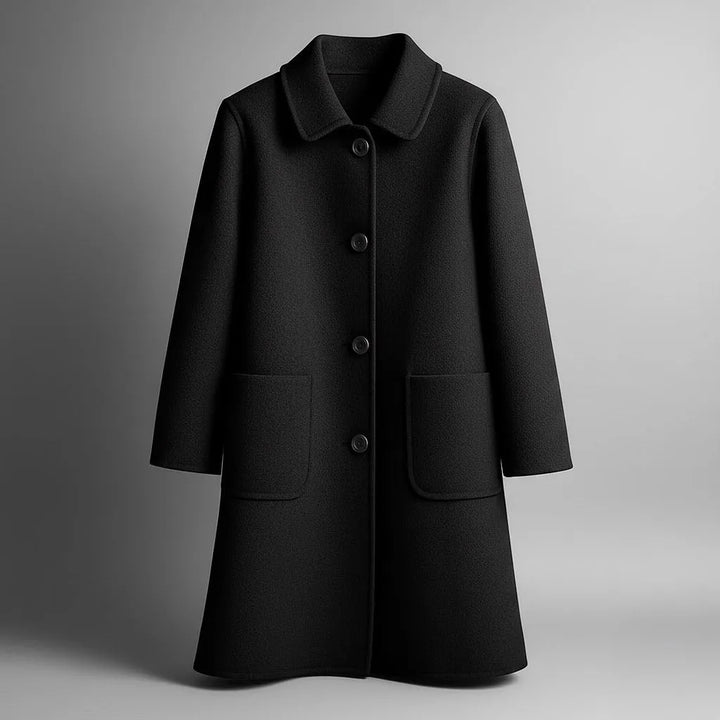 Women's Long Casual Coat with Side Pockets