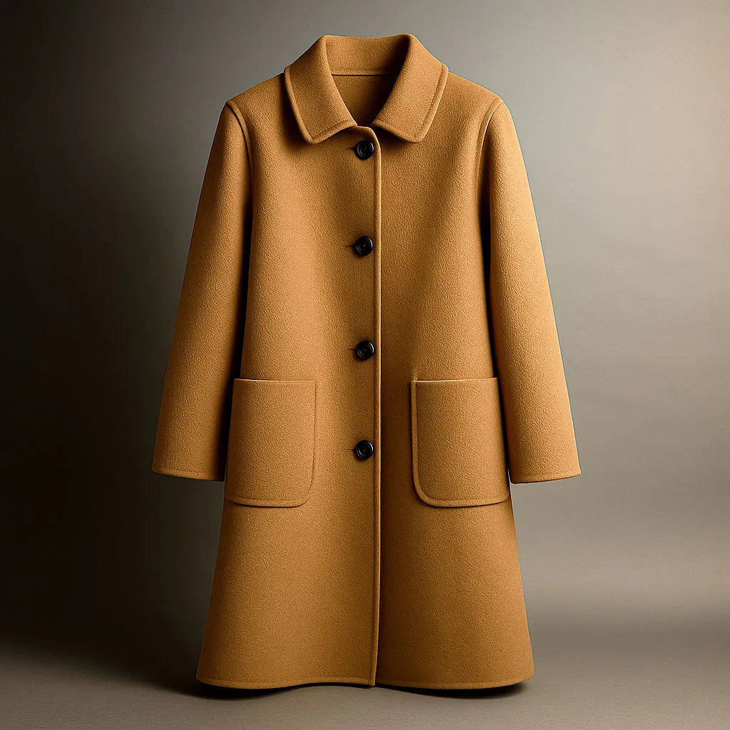 Women's Long Casual Coat with Side Pockets