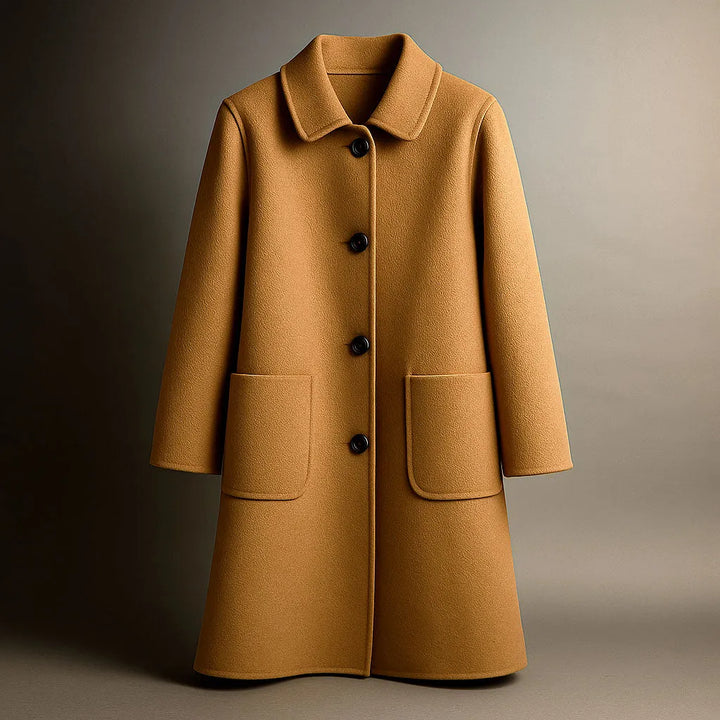 Women's Long Casual Coat with Side Pockets
