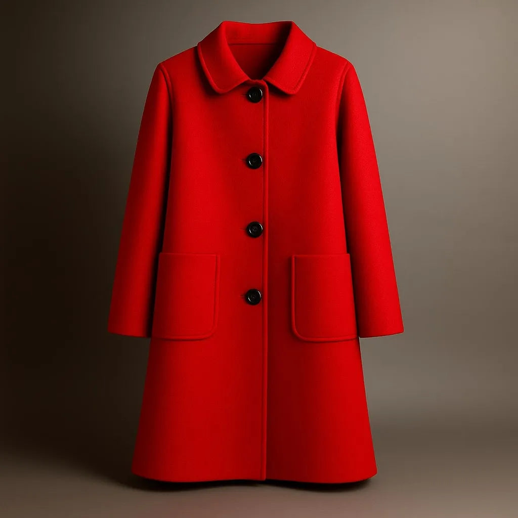 Women's Long Casual Coat with Side Pockets