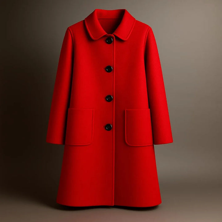 Women's Long Casual Coat with Side Pockets