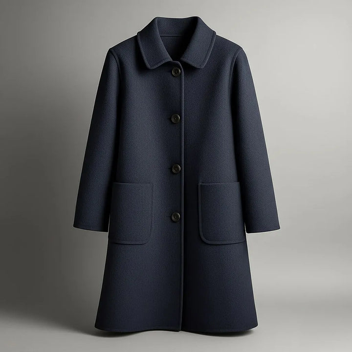 Women's Long Casual Coat with Side Pockets
