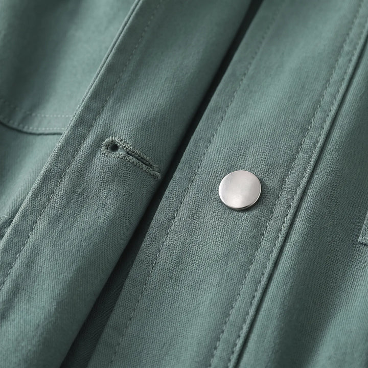 Women's Long Lightweight Jacket with Belted Waist