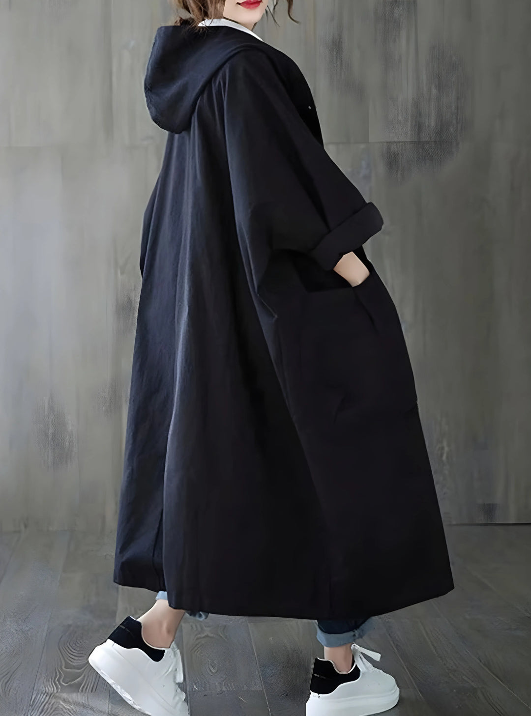 Women’s Long Oversized Coat with Hood