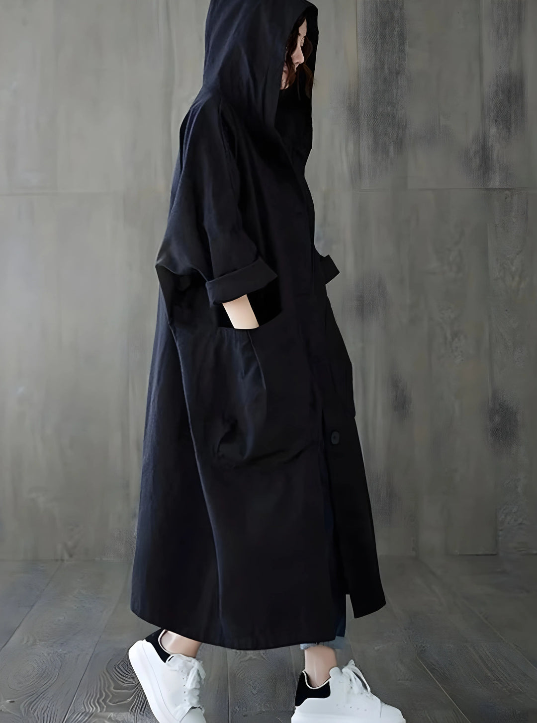 Women’s Long Oversized Coat with Hood