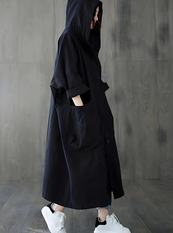 Women’s Long Oversized Coat with Hood