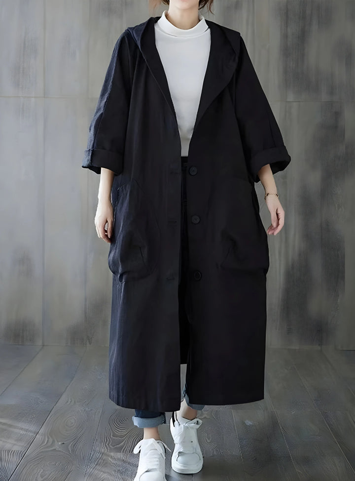 Women’s Long Oversized Coat with Hood