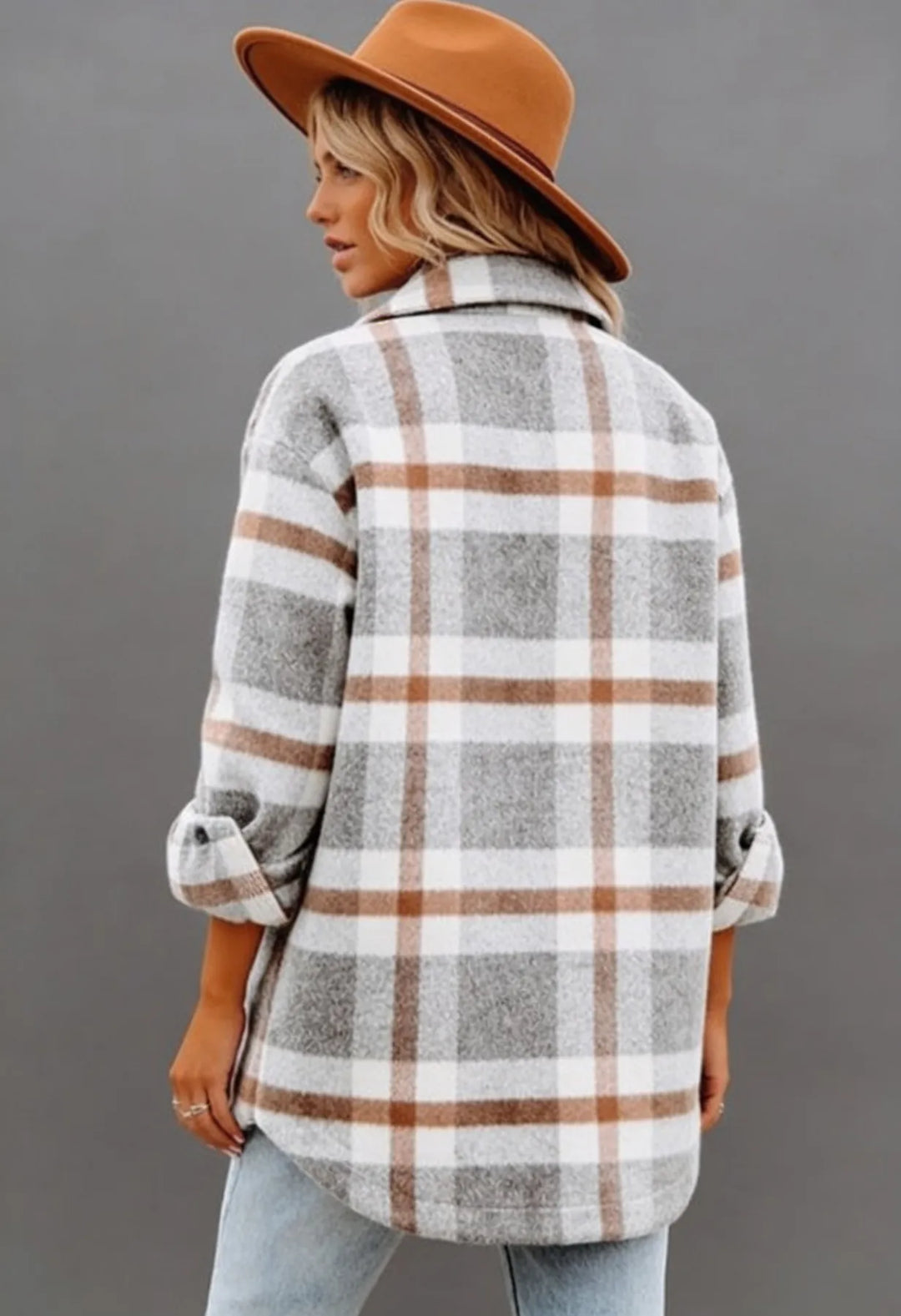 Women's Long Oversized Jacket with Pocket