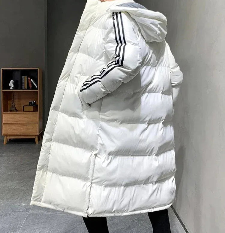 Women's Long Padded Winter Jacket with Hood