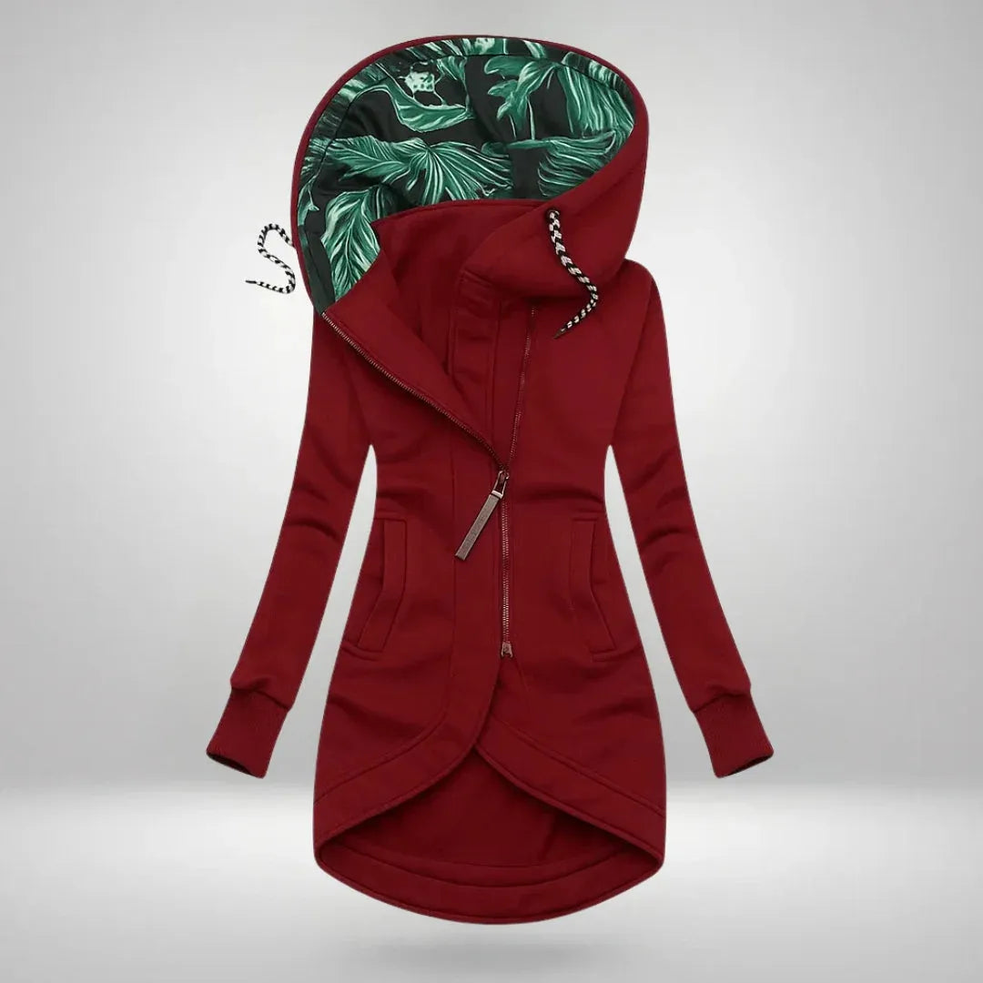 Women's Longline Casual Coat with Hood