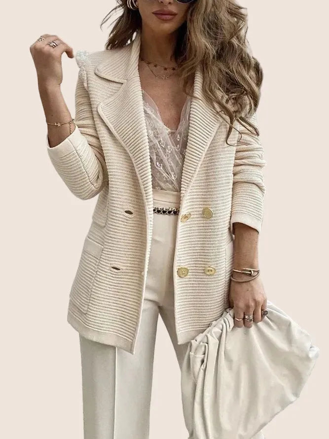 Women's Longline Jacket with Double Breasted