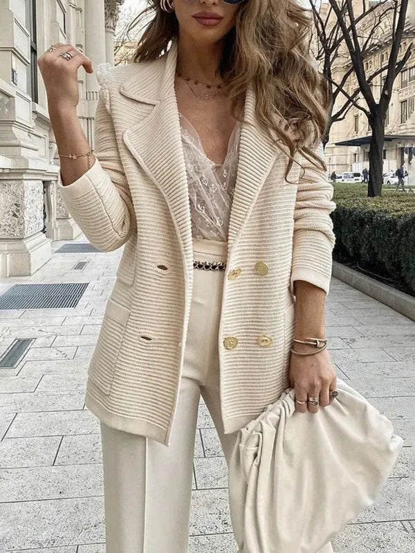 Women's Longline Jacket with Double Breasted