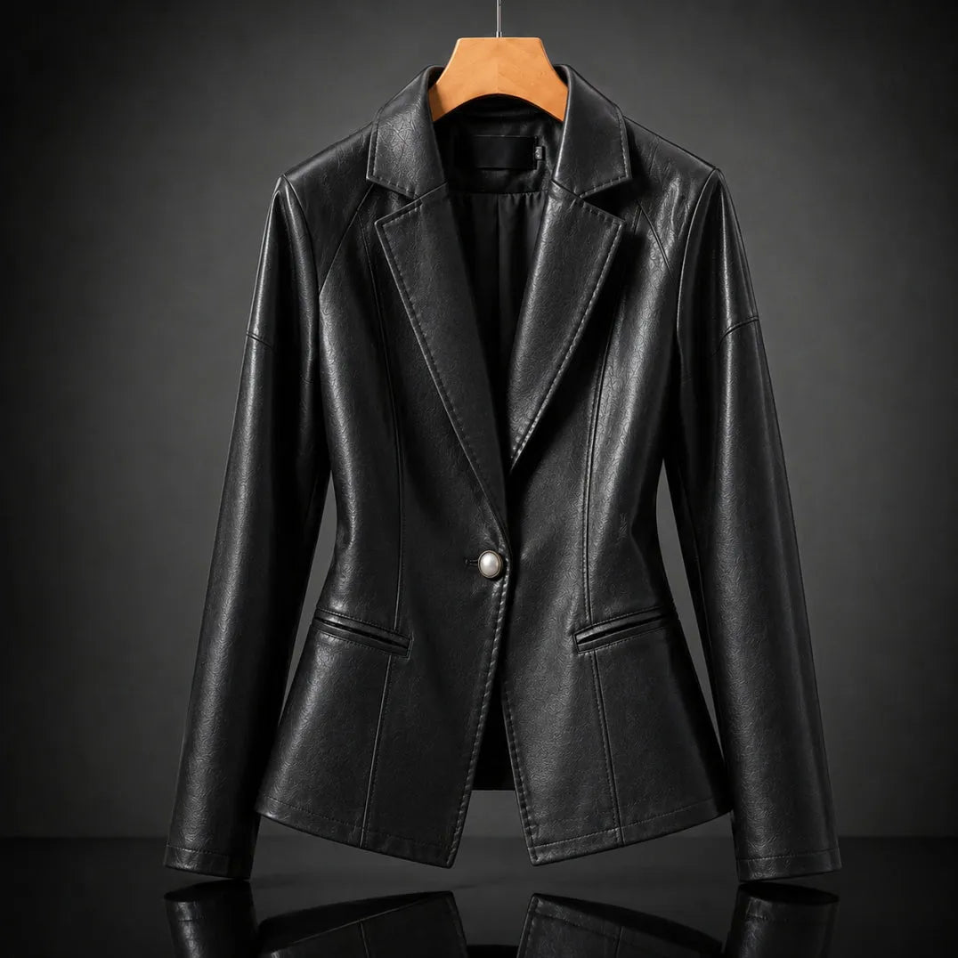 Women's Longline Lightweight Blazer with Lapel Collar