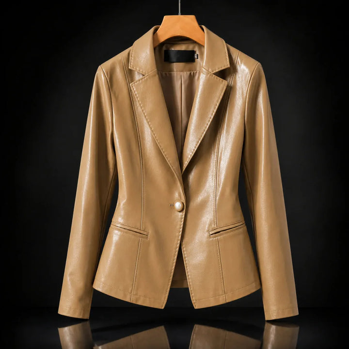 Women's Longline Lightweight Blazer with Lapel Collar