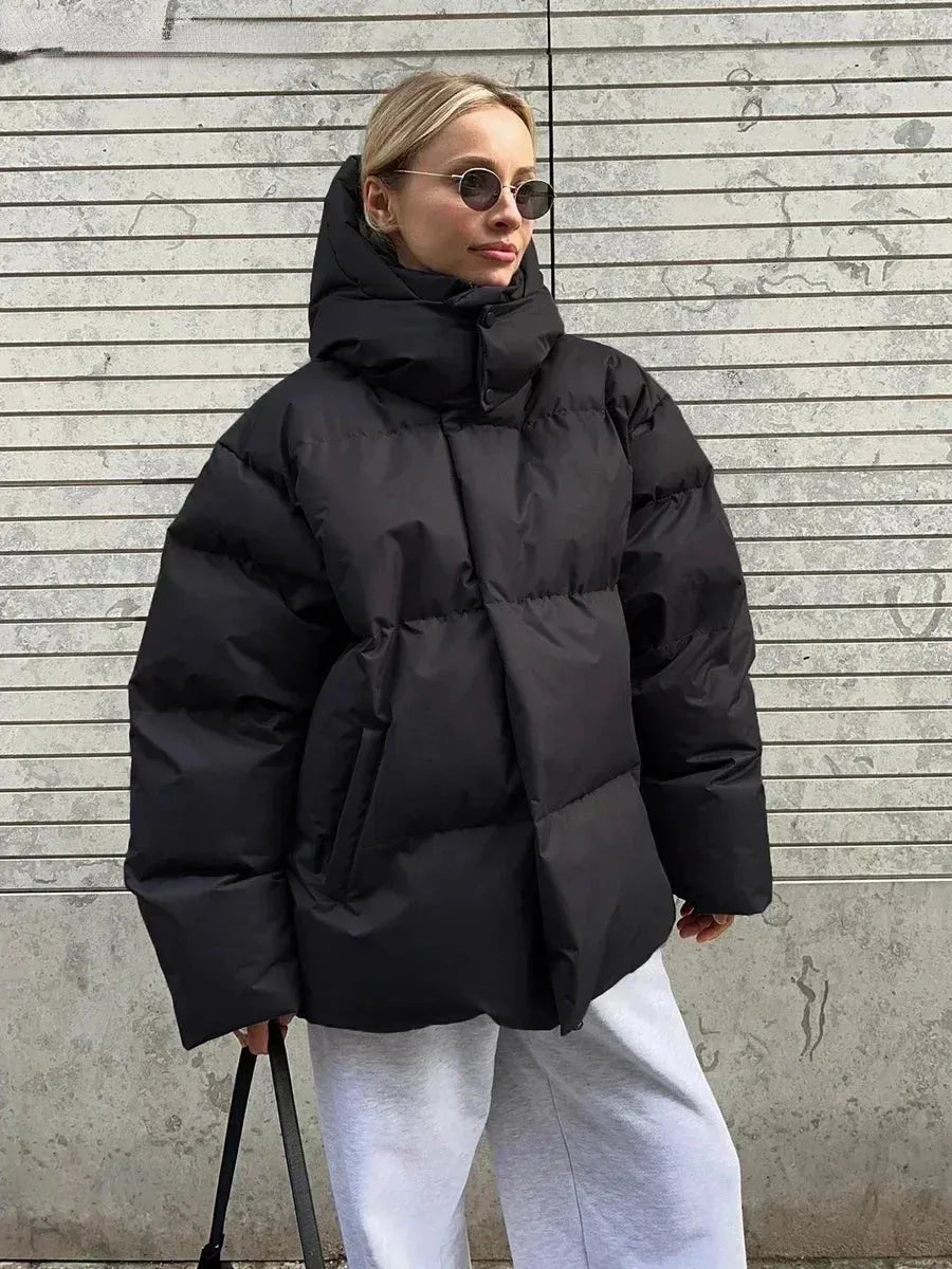 Women’s Oversized Padded Winter Jacket with Hood
