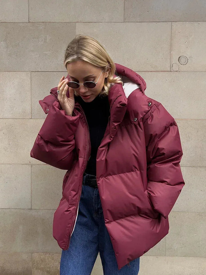 Women’s Oversized Padded Winter Jacket with Hood
