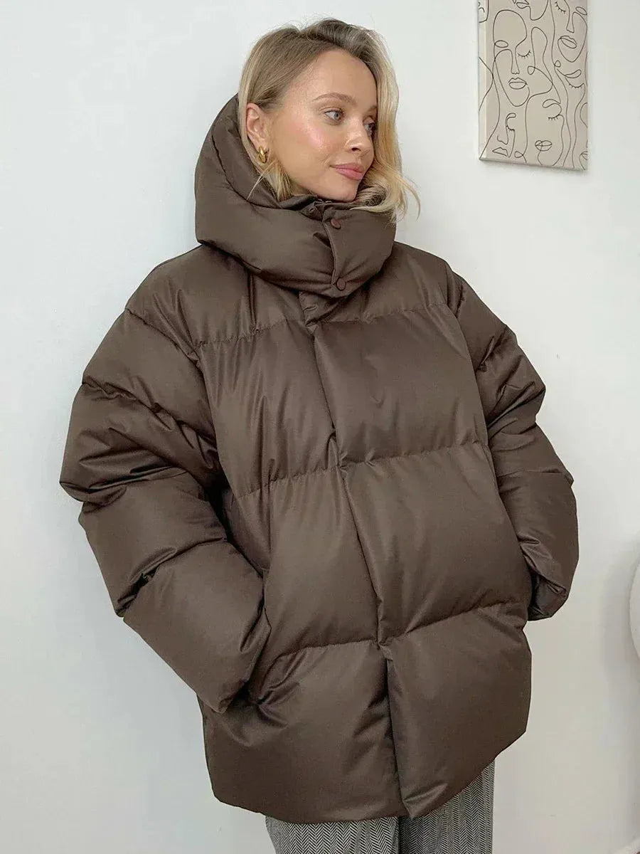Women’s Oversized Padded Winter Jacket with Hood