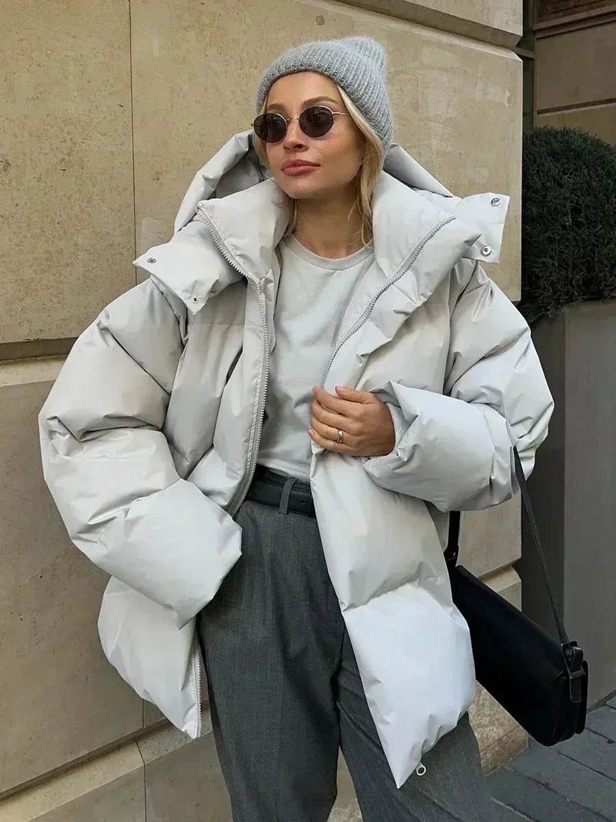 Women’s Oversized Padded Winter Jacket with Hood