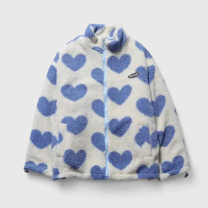 Women's Oversized Reversible Jacket with Funnel Neck