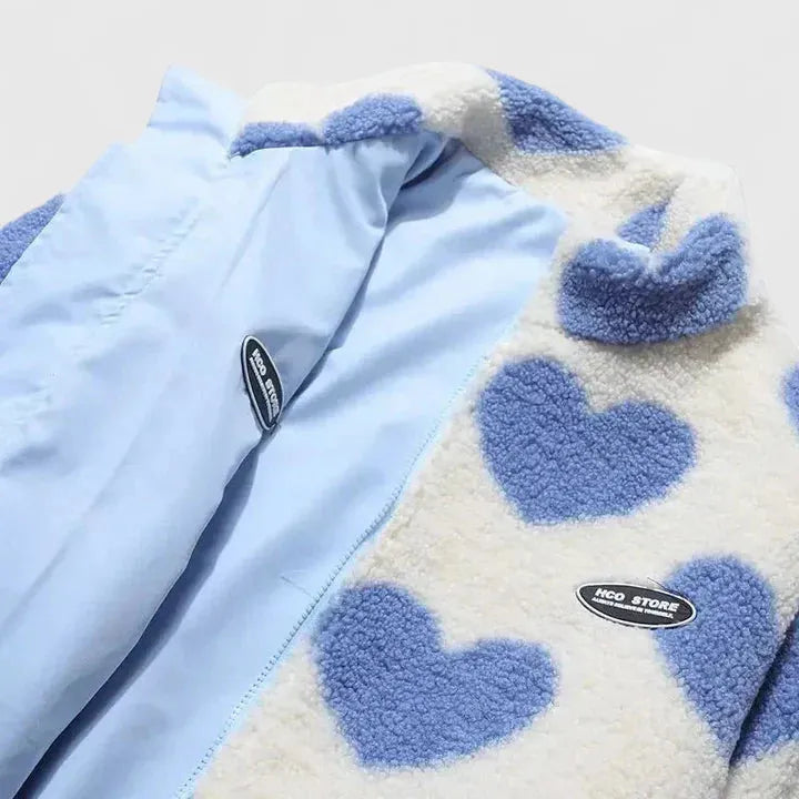 Women's Oversized Reversible Jacket with Funnel Neck