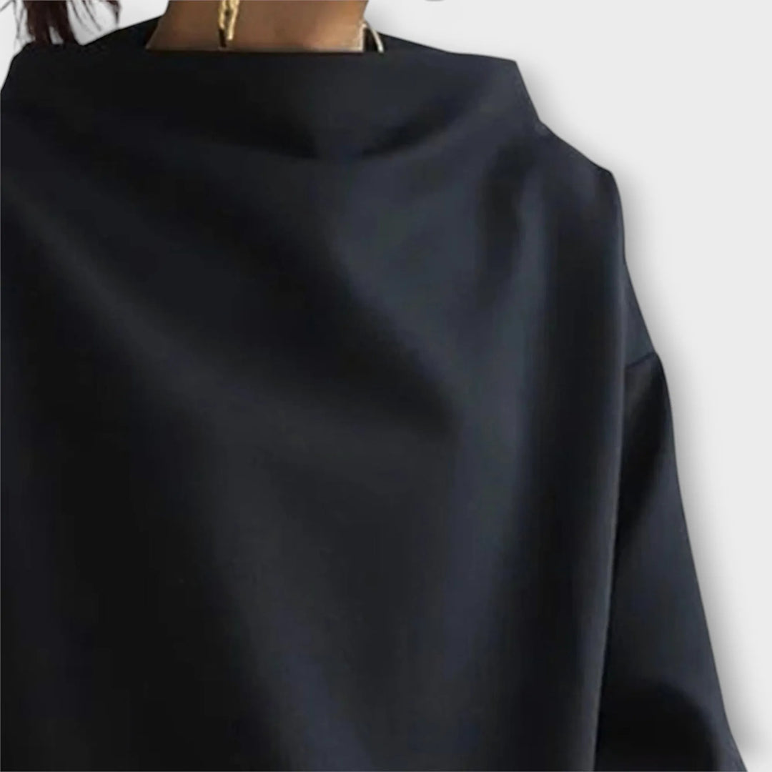 Women's Oversized Soft Touch Jumper with High Neckline