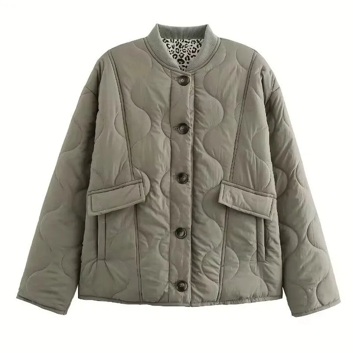 Women’s Padded Casual Jacket with Button Front