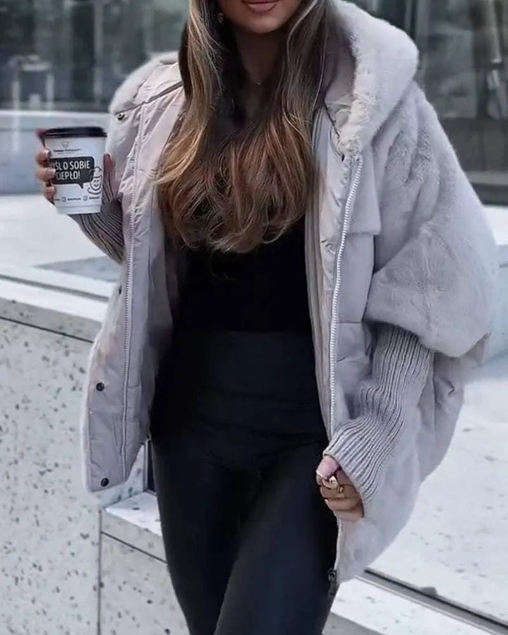 Women's Padded Oversized Winter Jacket with Hood