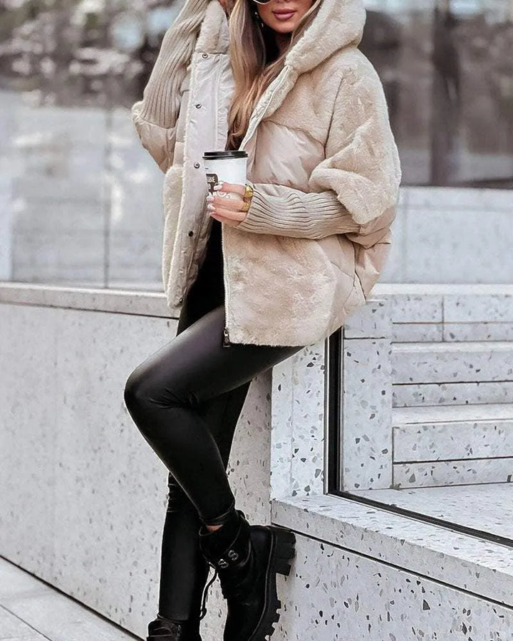 Women's Padded Oversized Winter Jacket with Hood