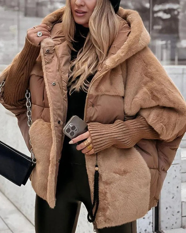 Women's Padded Oversized Winter Jacket with Hood