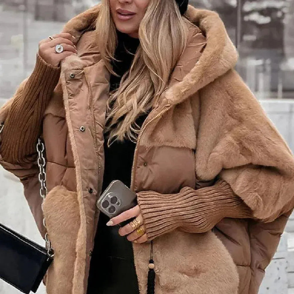 Women's Padded Puffer Jacket with Hood