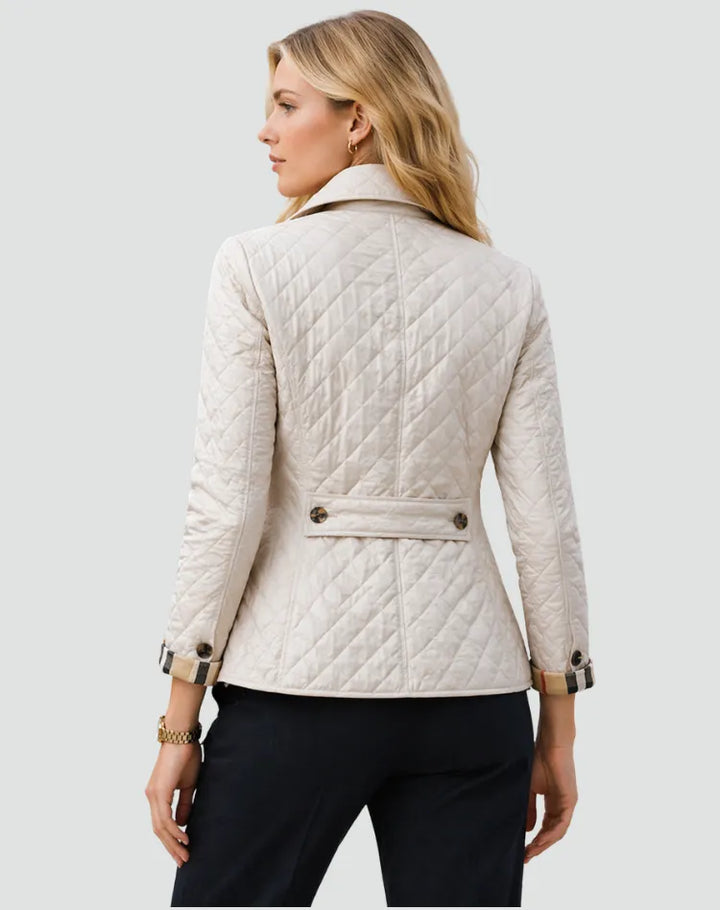 Women's Quilted Lightweight Jacket with Buttons