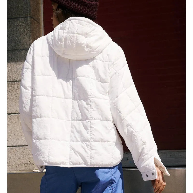 Women's Quilted Oversized Jacket with Hood