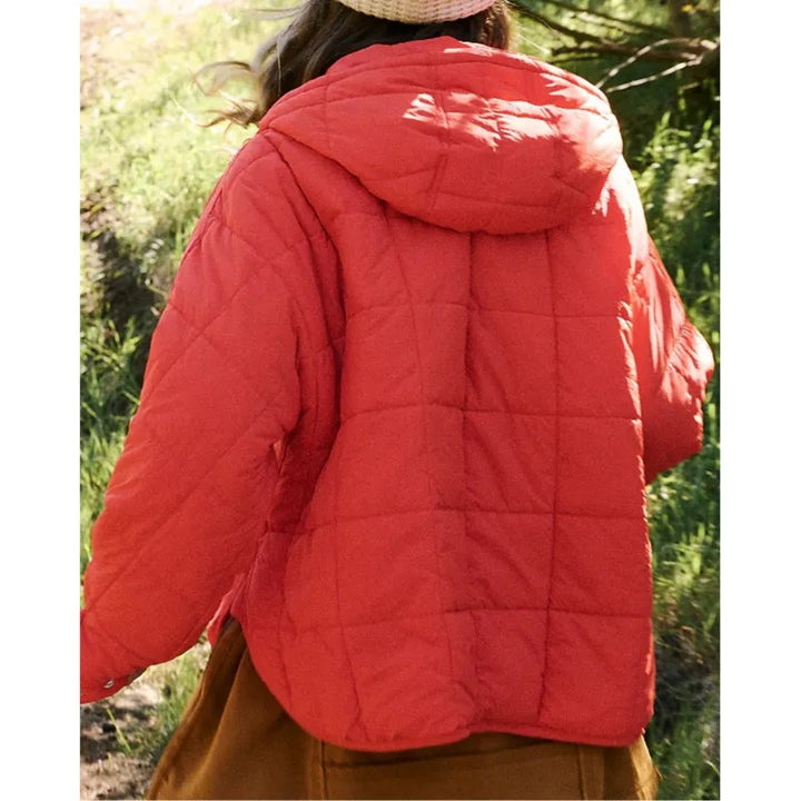 Women's Quilted Oversized Jacket with Hood