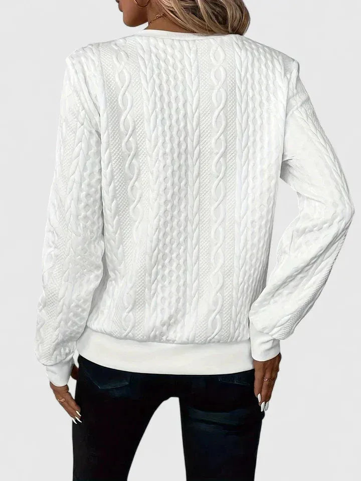Women's Relaxed Fit Zip Jumper with Ribbed Cuffs