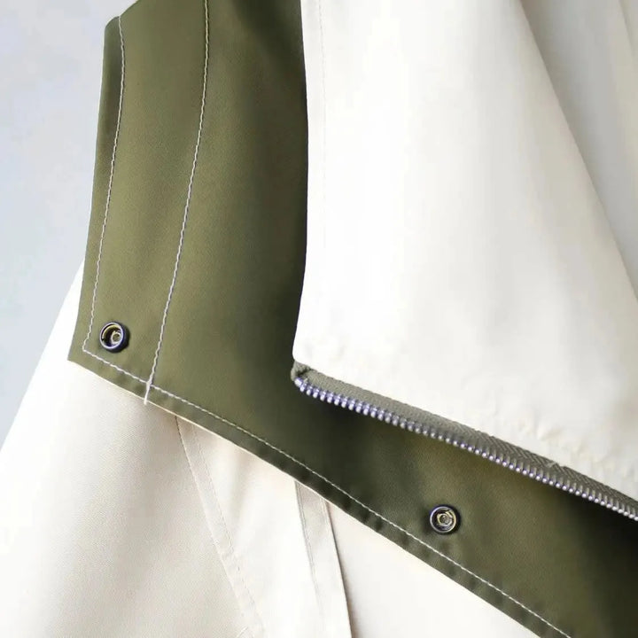 Women's Reversible Zip-Up Waterproof Jacket with Buttons