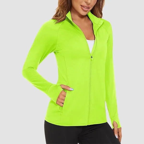 Women's Running Lightweight Jacket with Zip-Up