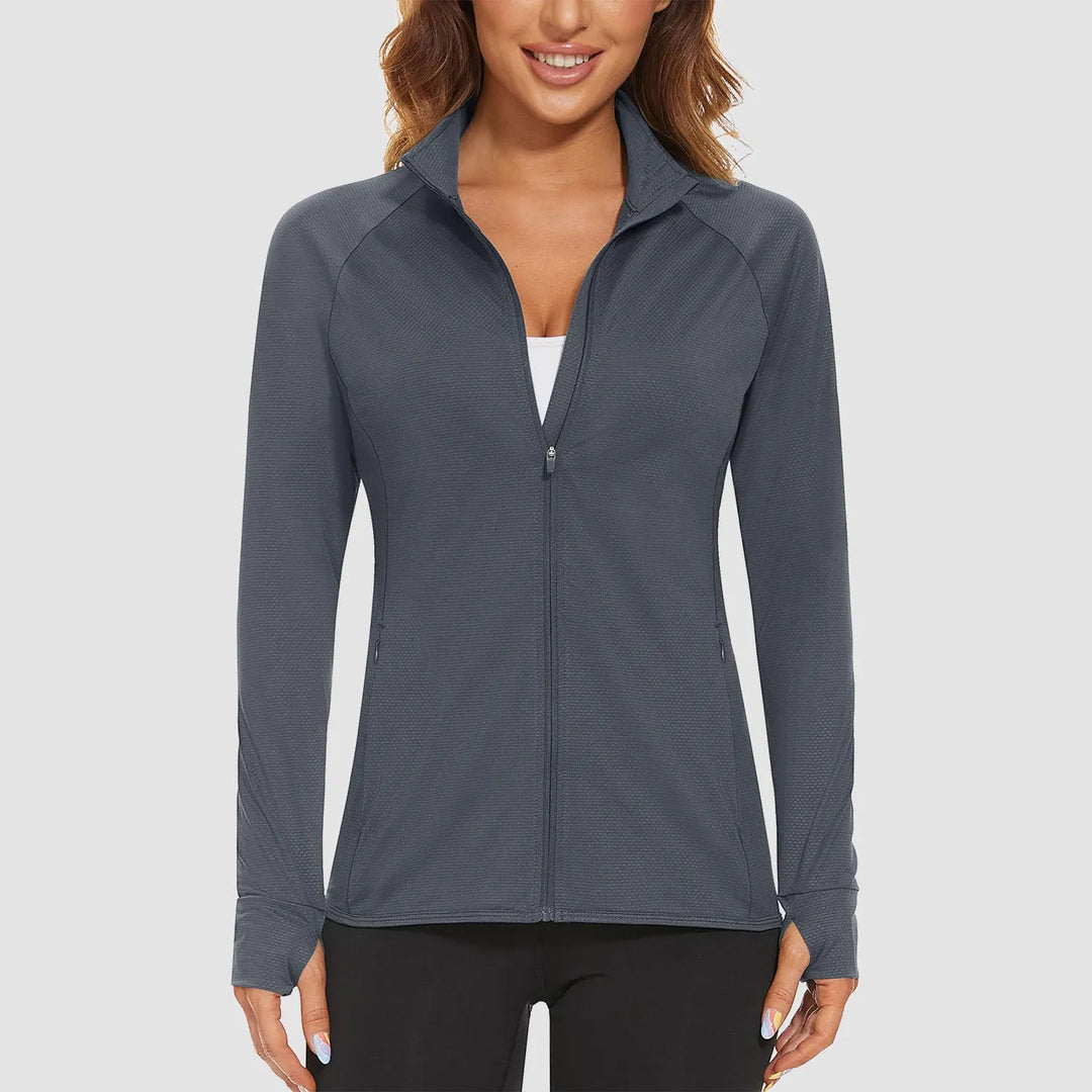 Women's Running Lightweight Jacket with Zip-Up